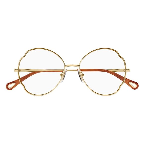 NEW  CHLOE EYEGLASSES GOLD  WOMEN EYEWEAR CHLOE CH0097O 001 - Picture 2 of 3